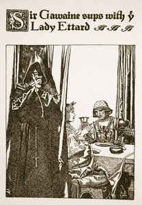Sir Gawaine Sups with Ye Lady Ettard, Illustration from 